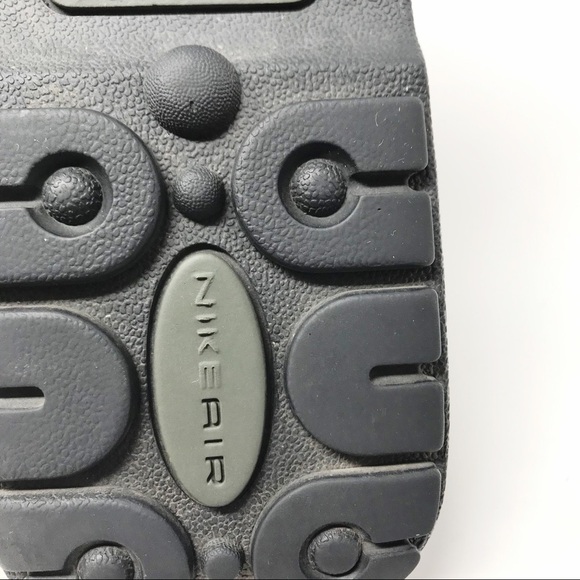 Y2K Cole Haan Nike Air Leather Double Stitch Slip On Block Heel Mules Black 8 B - Picture 9 of 12